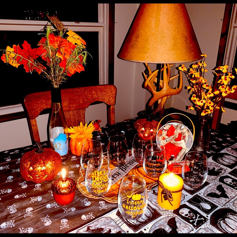 Halloween Stemless Wine Glasses